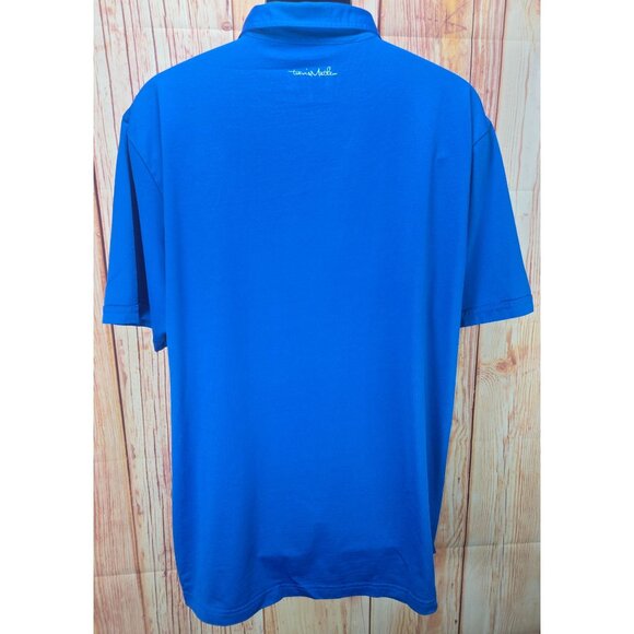 Travis Mathew Mens Pima Cotton Blend Polo XXL Blue Golf Shirt - Picture 2 of 8